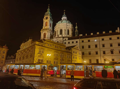 Prague at night